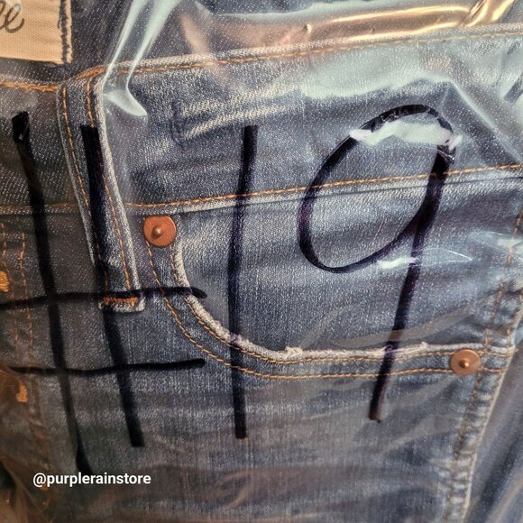 Madewell Jeans 30 Button Fly Skinny 10" High Rise Rosecliff Wash H6319 Stretch - Picture 12 of 12